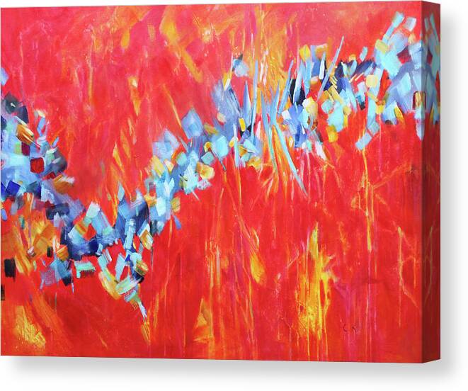 Abstract Canvas Print featuring the painting Energy by Christiane Kingsley