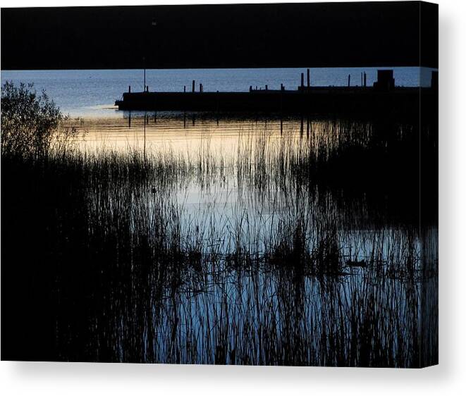 Lake Canvas Print featuring the photograph Evening Glow by Mary Wolf