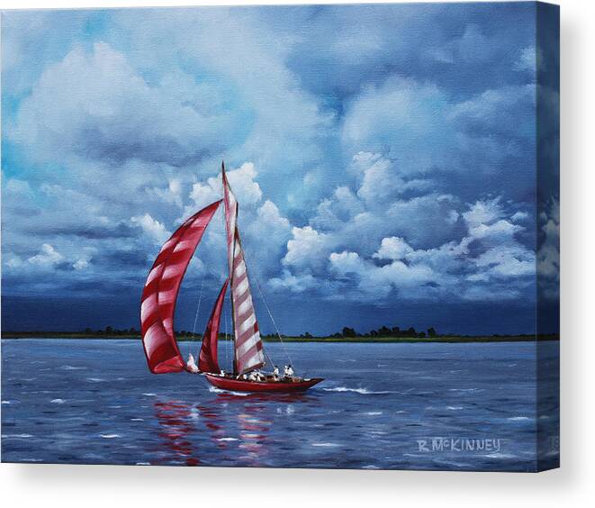 Sailboat Canvas Print featuring the painting Eye Candy by Rick McKinney