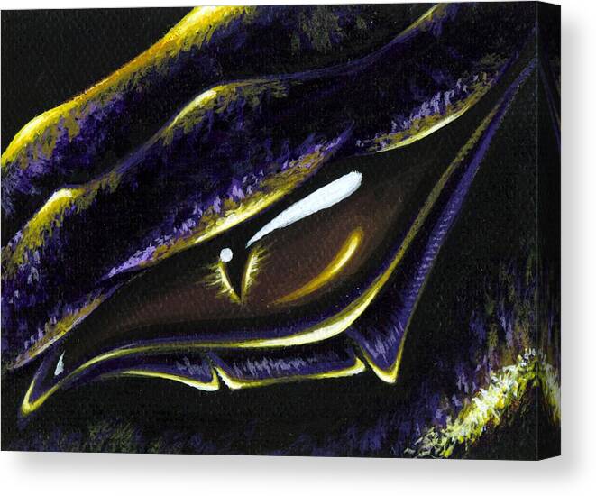 Dragon Eye Canvas Print featuring the painting Eye Of Ametrine by Elaina Wagner