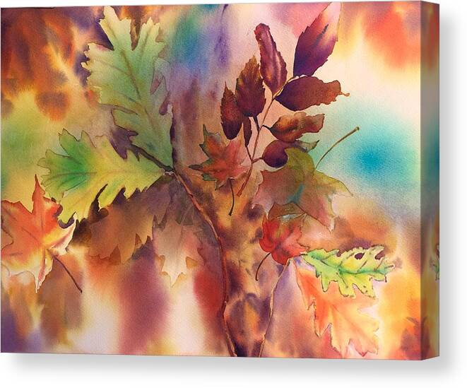 Fall Canvas Print featuring the painting Fall Bouquet by Tara Moorman