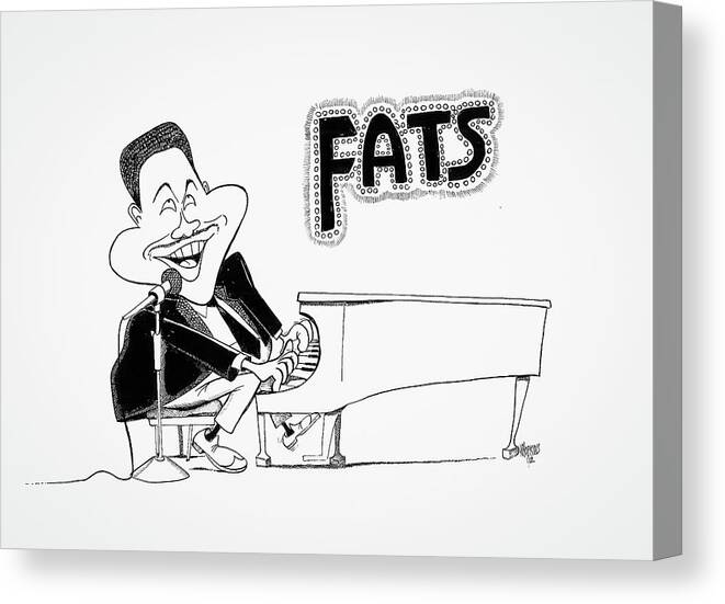 Fats Canvas Print featuring the drawing Fats by Michael Hopkins