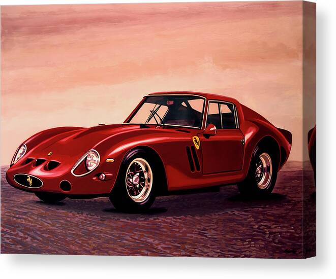 Ferrari 250 Gto Canvas Print featuring the painting Ferrari 250 GTO 1962 Painting by Paul Meijering