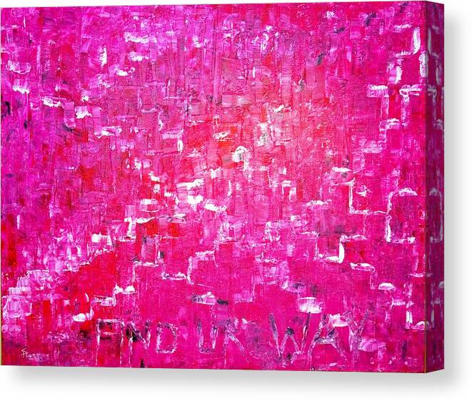 Contemporary Canvas Print featuring the painting Find UR Way by Piety Dsilva