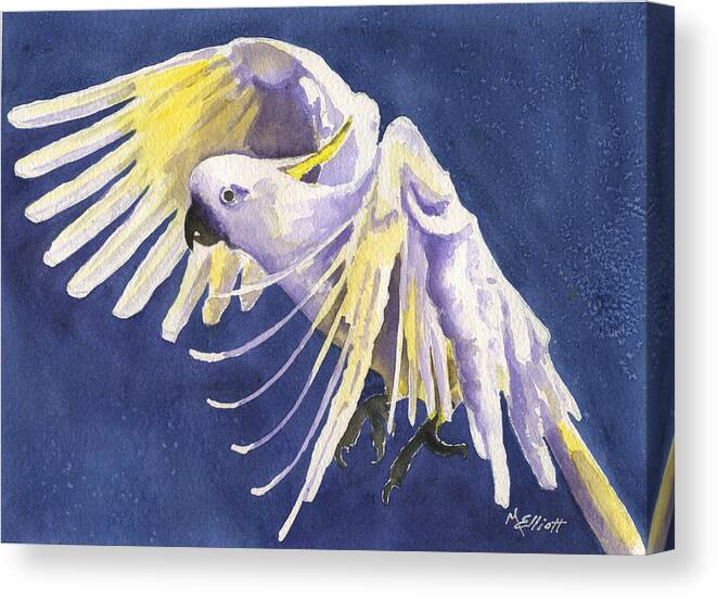 Cockatoo Canvas Print featuring the painting Flight of Fancy by Marsha Elliott