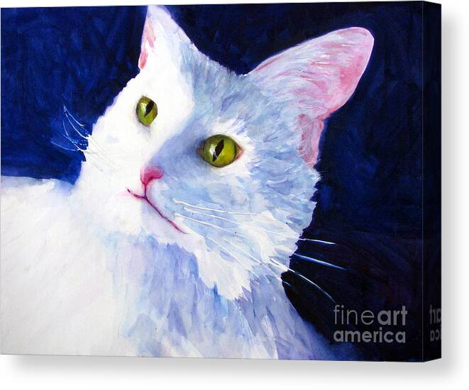 Cat Canvas Print featuring the painting Freddie Francis by Rhonda Hancock