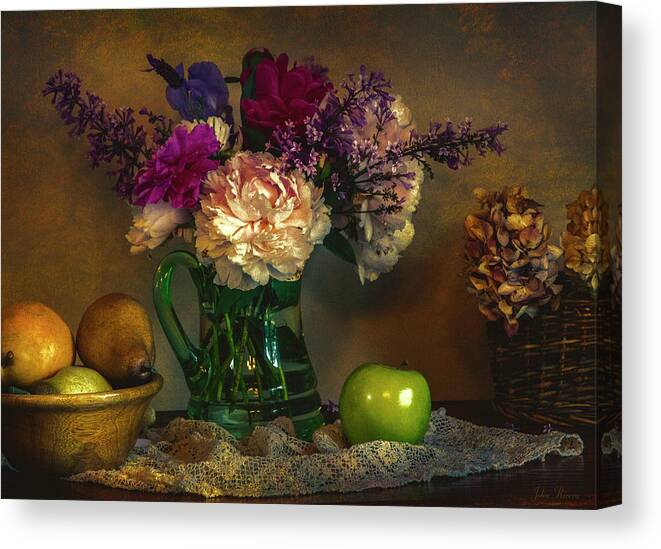Still Life Canvas Print featuring the photograph From the Garden to the Table by John Rivera