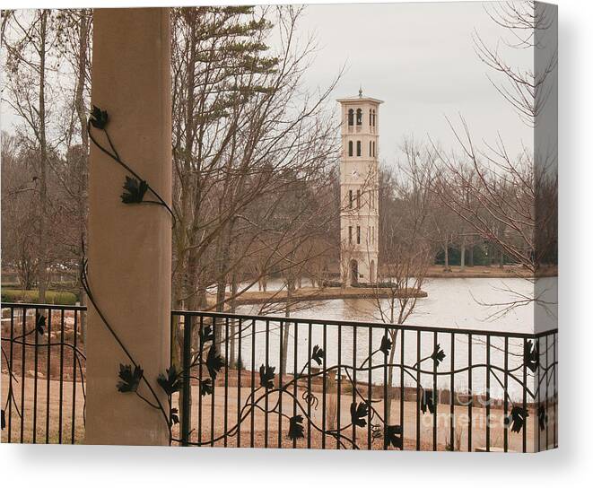 Furman University Canvas Print featuring the photograph Furman Bell Tower 1 by David Waldrop