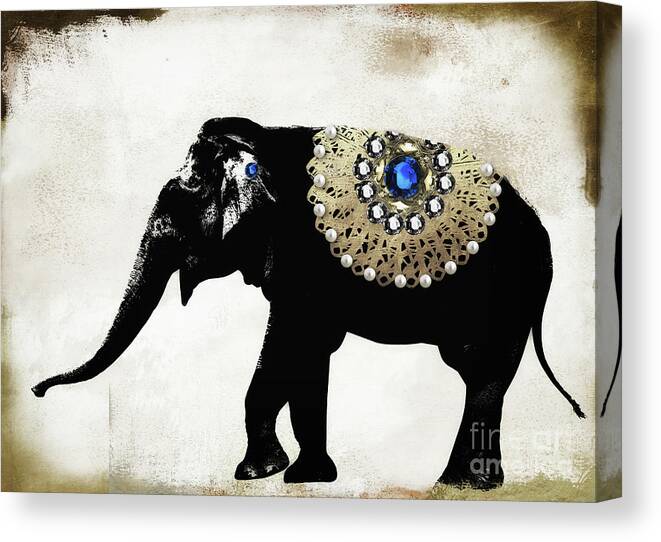 Elephant Canvas Print featuring the painting Gaja I by Mindy Sommers