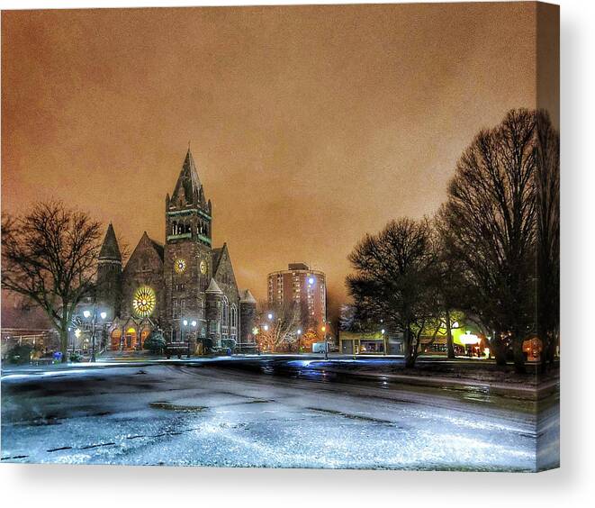 Galesburg Canvas Print featuring the photograph Galesburg by Tony HUTSON