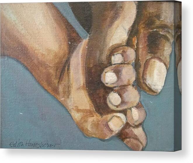 Grip Canvas Print featuring the painting Get a Grip by Edith Hunsberger