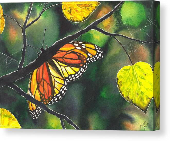 Butterfly Canvas Print featuring the painting Glow by Catherine G McElroy