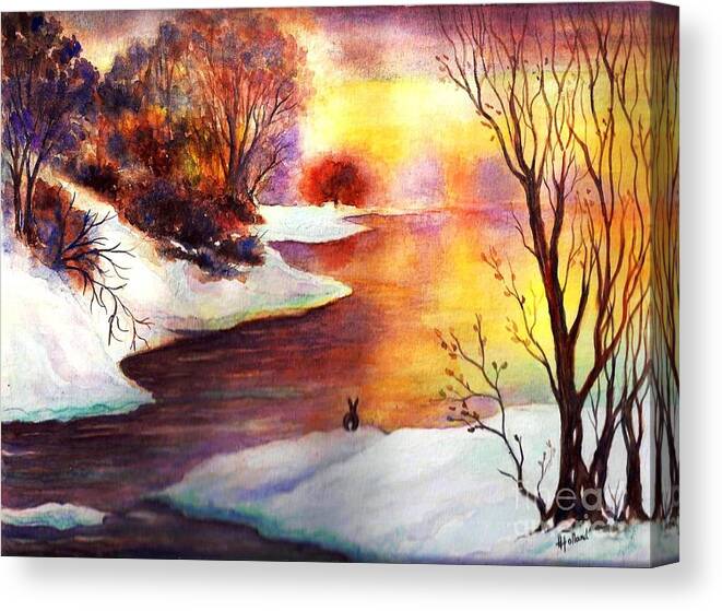 Trees Canvas Print featuring the painting God's Love Letter by Hazel Holland
