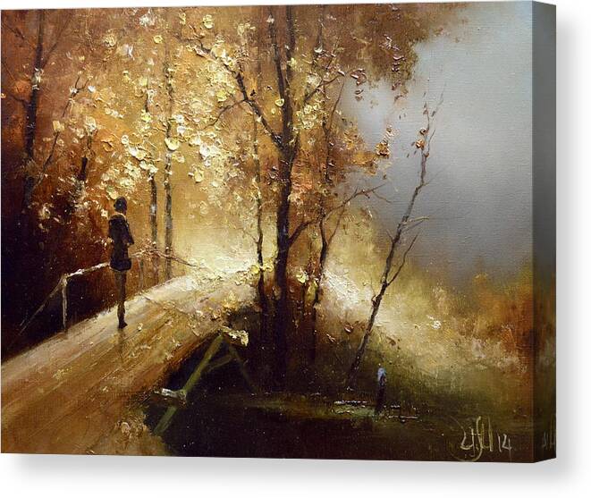 Russian Artists New Wave Canvas Print featuring the painting Golden Autumn by Igor Medvedev