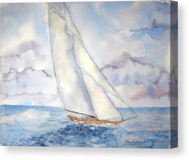 Sailing Canvas Print featuring the painting Grace by Diane Kirk