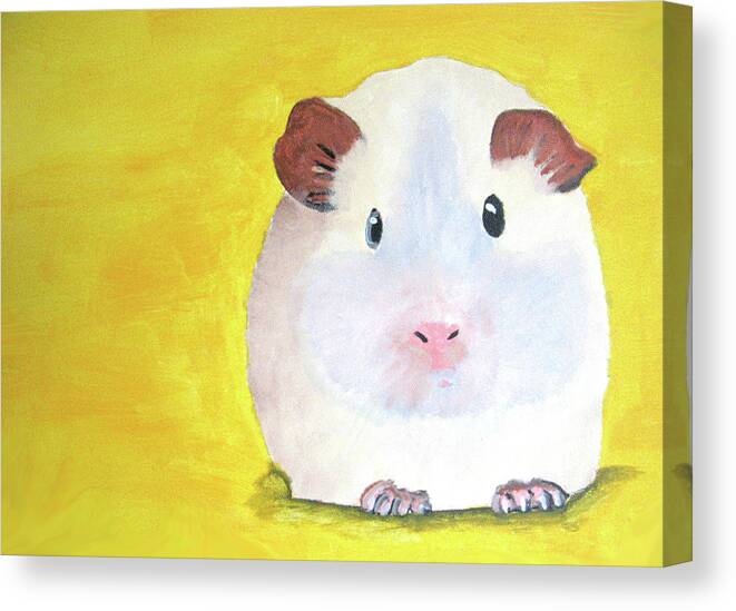 Guinee Canvas Print featuring the painting Guinee Pig by Darren Stein