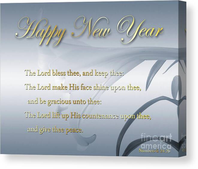 Christian Canvas Print featuring the photograph Happy New Year 2017 by Anita Oakley