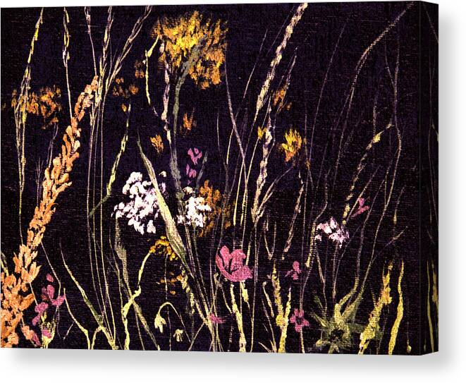 Flowers Canvas Print featuring the painting Headlights by Nila Jane Autry