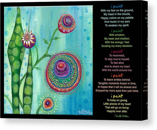 Hope Canvas Print featuring the painting Hope with Poem by Tanielle Childers