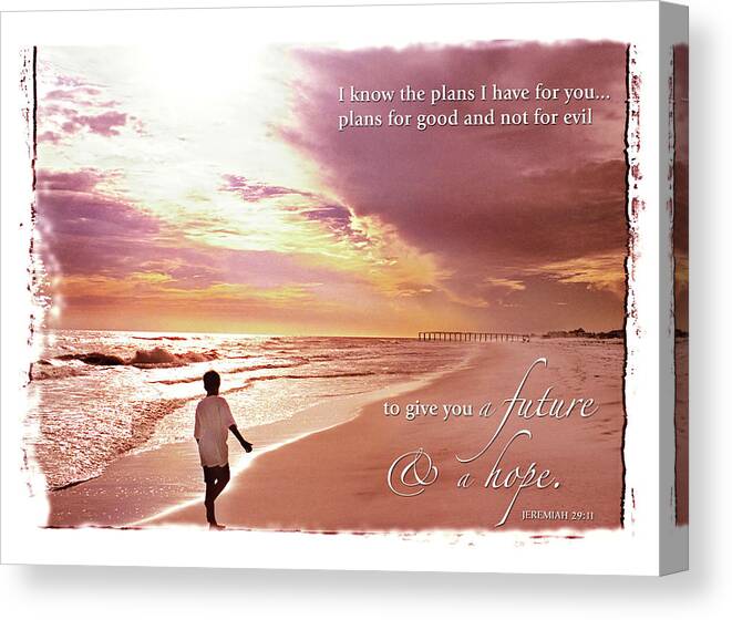 Boy Canvas Print featuring the photograph Horizon of Hope by Marie Hicks
