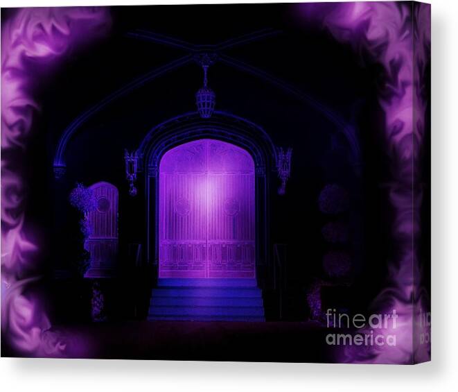 Purple Canvas Print featuring the photograph House of Purple Light by Roxy Riou