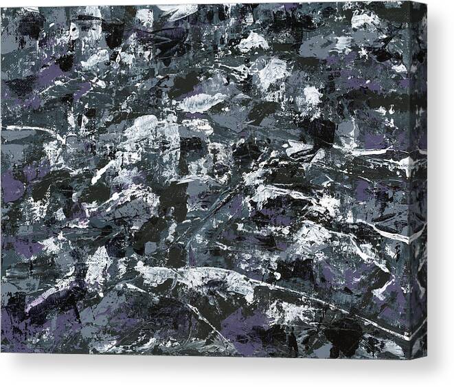 Abstract Canvas Print featuring the painting In Rubble by Matthew Mezo