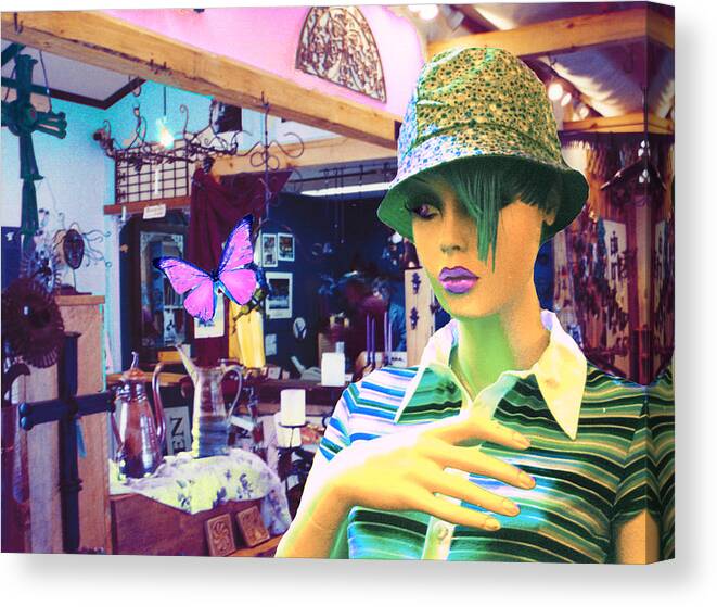 Hat Canvas Print featuring the digital art In the Shop by Sarah Crumpler