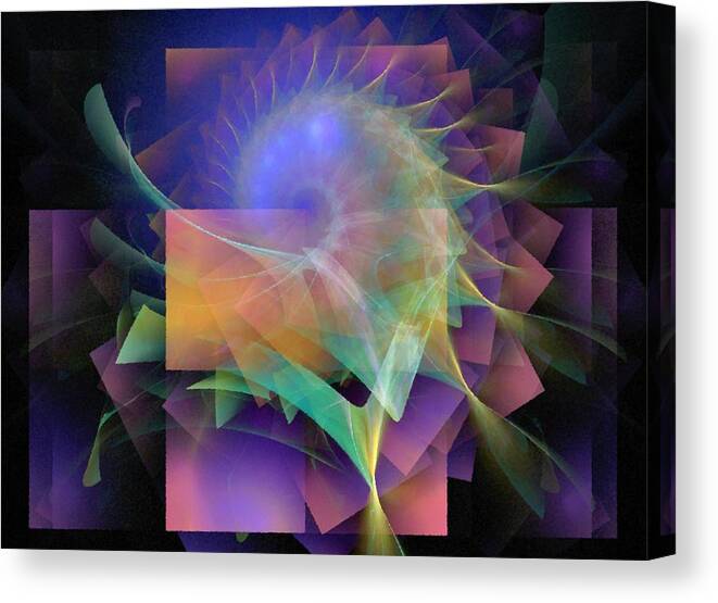 Abstract Canvas Print featuring the digital art In What Far Place by Nirvana Blues