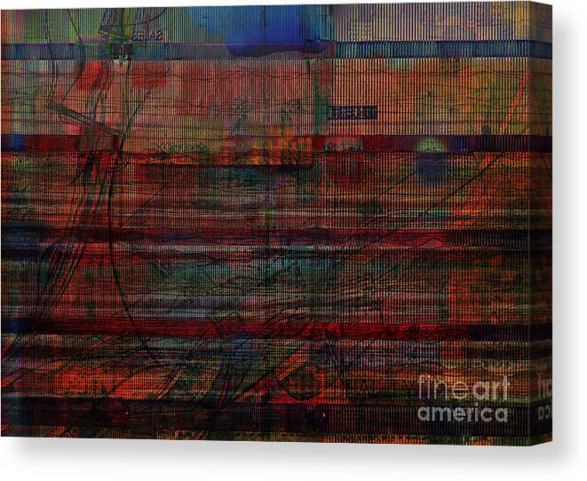 Industry Canvas Print featuring the digital art Industrial Abstract 9 by Andy Mercer