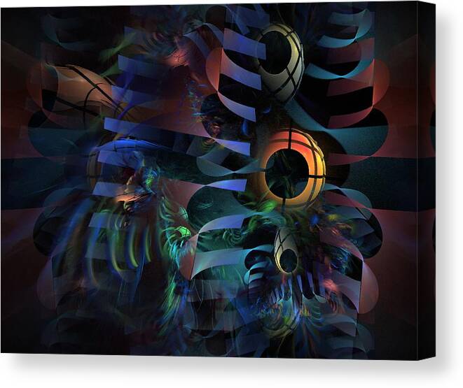 Abstract Canvas Print featuring the digital art Interlude 1536 - Fractal Art by Nirvana Blues