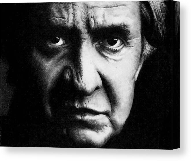Johnny Cash Canvas Print featuring the photograph Johnny Cash by Mariel Mcmeeking
