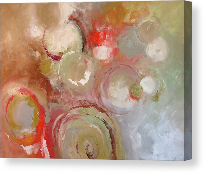 Painting Canvas Print featuring the painting Joining Together by Linda Monfort