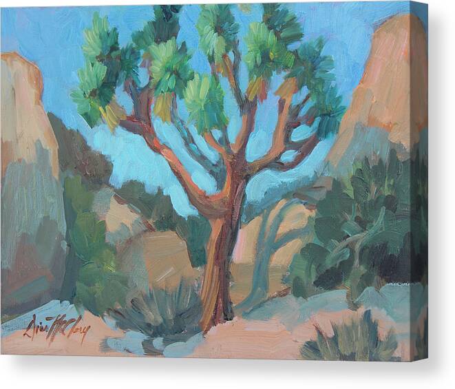 Joshua Tree Canvas Print featuring the painting Joshua Tree Study by Diane McClary