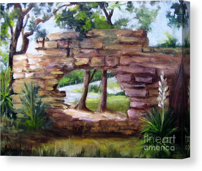 Marble Falls Canvas Print featuring the painting Leftovers by Barbara Haviland