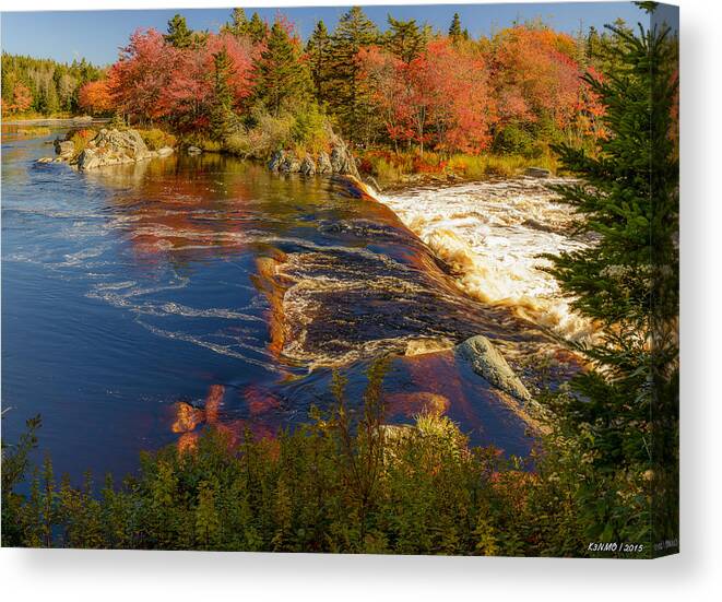 Nova Scotia Canvas Print featuring the photograph Liscombe Falls by Ken Morris