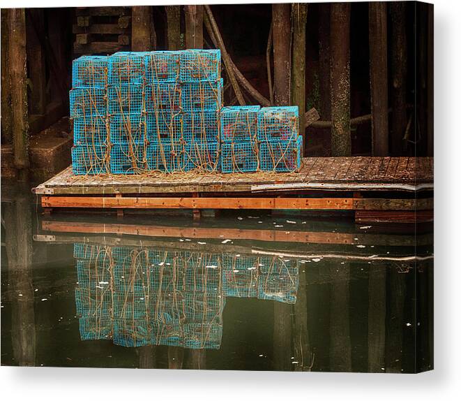 Lobster Traps Canvas Print featuring the photograph Lobster Traps by Mick Burkey