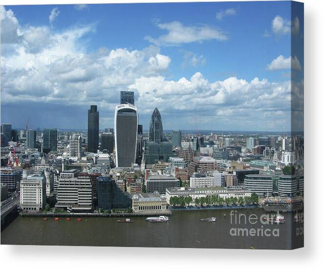 London Canvas Print featuring the photograph London Skyscrapers by Mini Arora