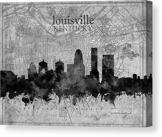 louisville skyline vintage 4 Art Print by Bekim ART
