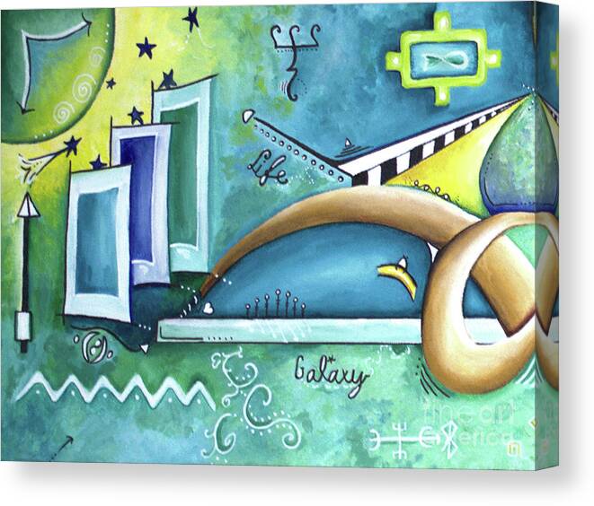 Love Canvas Print featuring the painting Love and Symbols Left by Shelly Tschupp