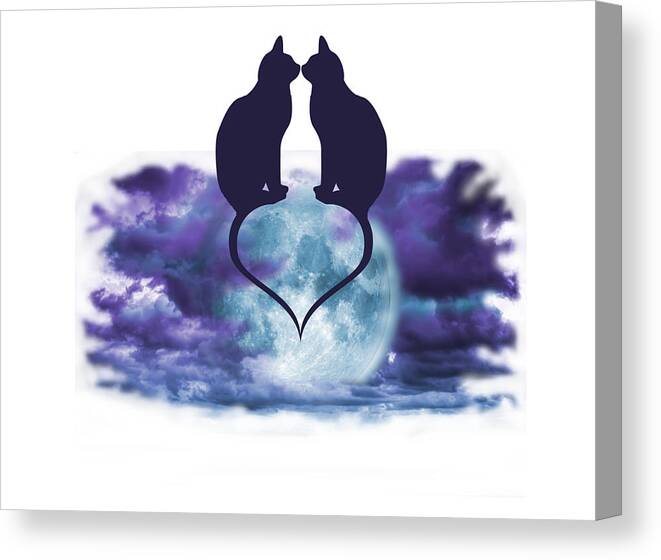Love Canvas Print featuring the digital art Love Cats by Brainwave Pictures