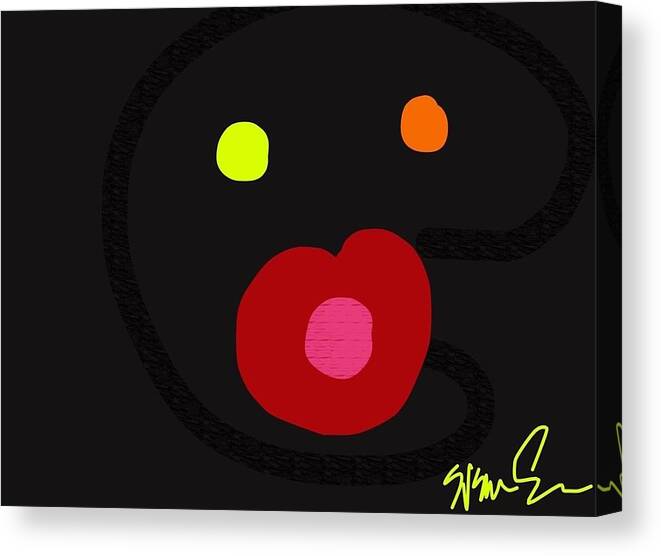 Abstract Canvas Print featuring the digital art Love you with all My ART by Susan Fielder