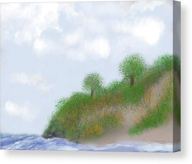 Dunes Canvas Print featuring the digital art Ludington Dunes by Dick Bourgault