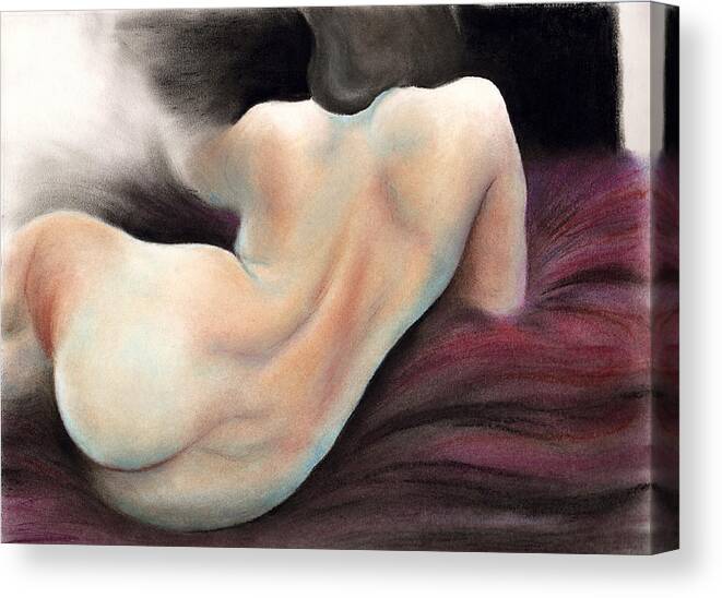 Nude Canvas Print featuring the pastel Lush by Scott Kirkman