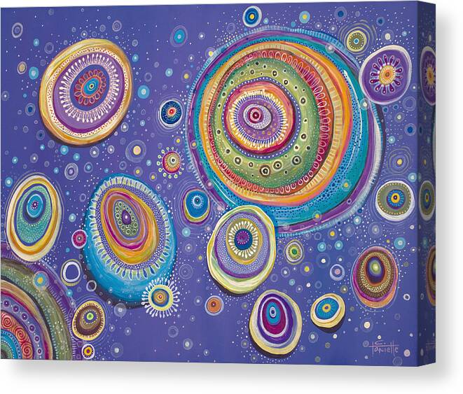 Cosmos Canvas Print featuring the painting Magnetic by Tanielle Childers