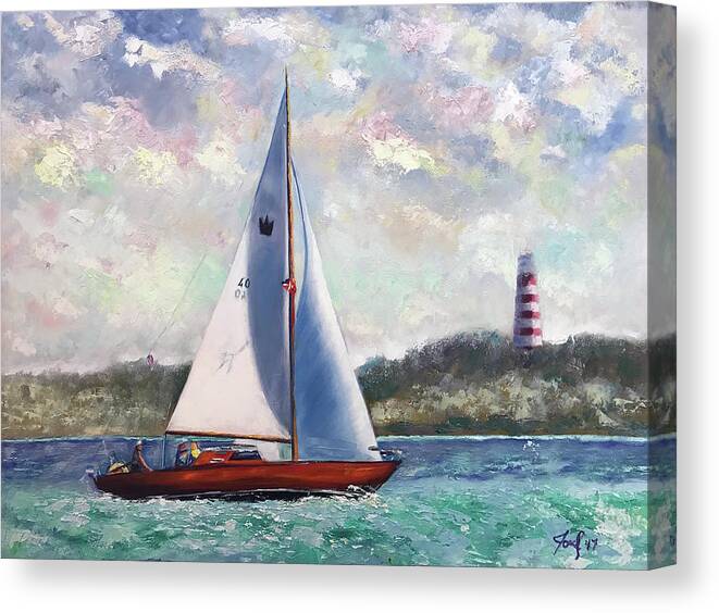 The Artist Josef Canvas Print featuring the painting Mara's Abaco Vacation by Josef Kelly