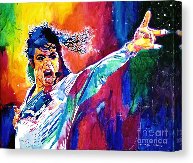 Michael Jackson Canvas Print featuring the painting Michael Jackson Force by David Lloyd Glover