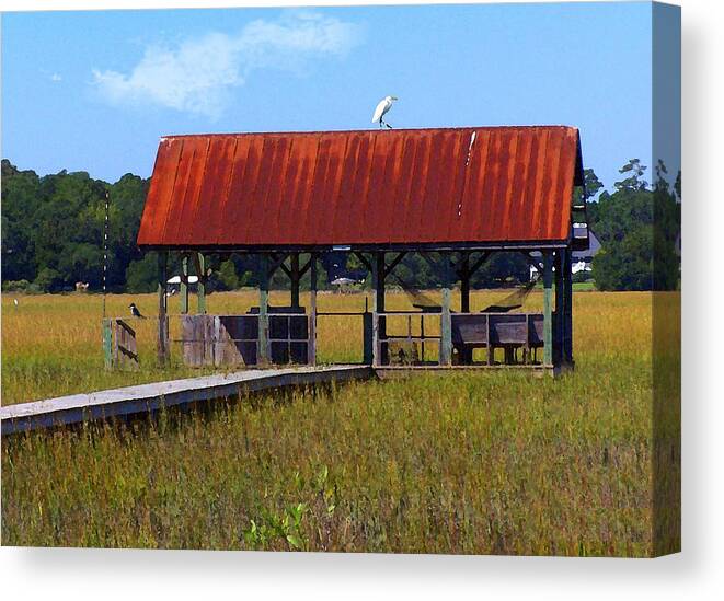Pawleys Island Canvas Print featuring the photograph Midday Island Creek View by Deborah Smith