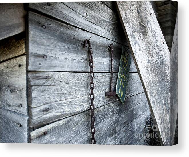 weathered Wood Canvas Print featuring the photograph Milk Shed by Steven Dunn