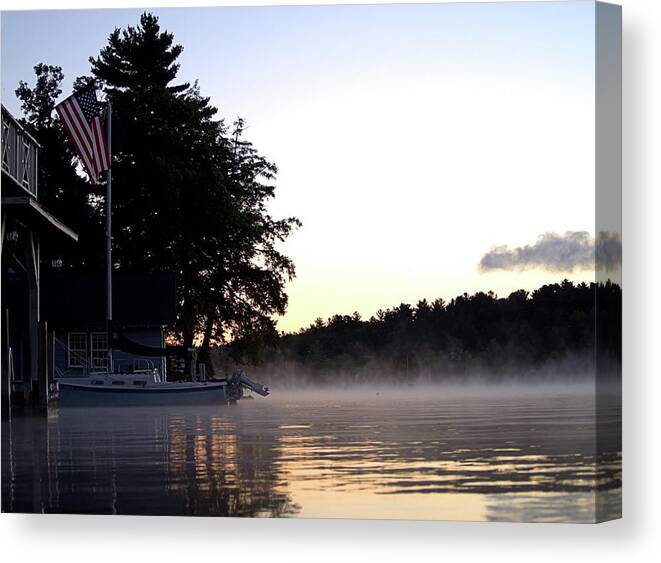 Lake Canvas Print featuring the photograph Misty Lake by Newwwman