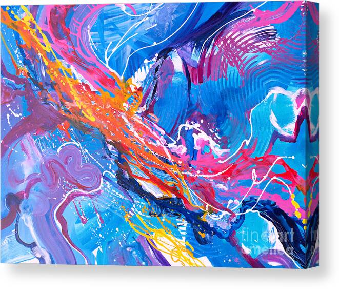 Originalpainting Canvas Print featuring the painting Momentum H by Priscilla Batzell Expressionist Art Studio Gallery